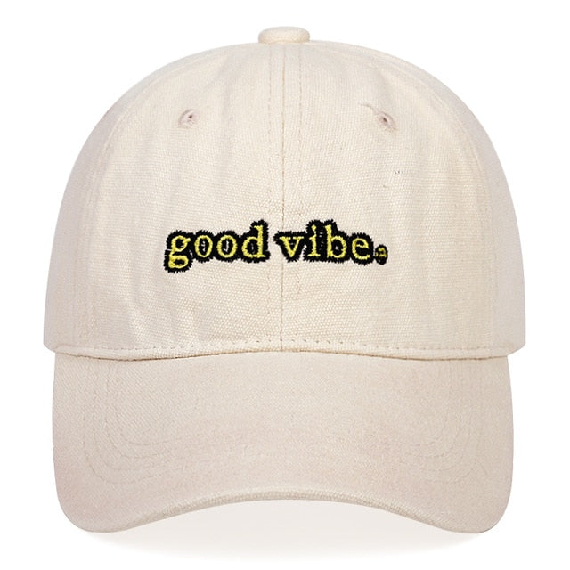 New good vibe alphabet embroidery baseball cap