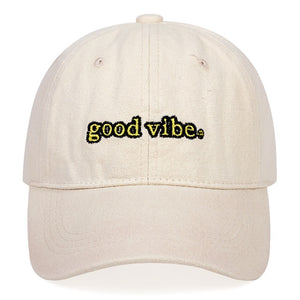 New good vibe alphabet embroidery baseball cap