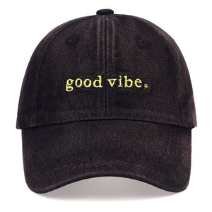 New good vibe alphabet embroidery baseball cap