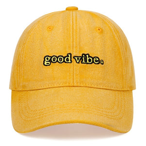 New good vibe alphabet embroidery baseball cap