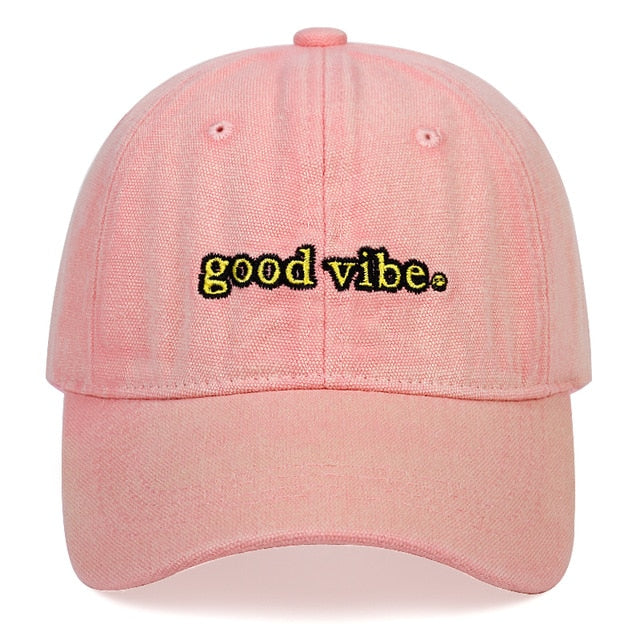 New good vibe alphabet embroidery baseball cap