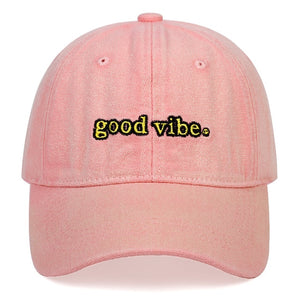 New good vibe alphabet embroidery baseball cap